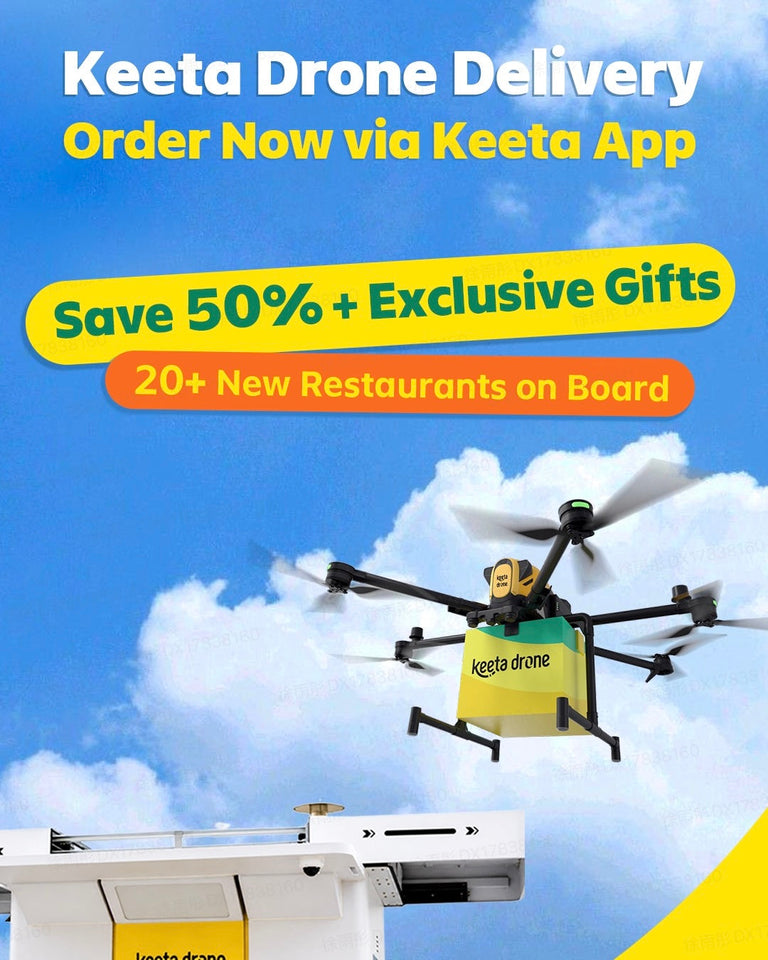✨ Keeta Drone is back in the sky! New way to order your favourites ➡️ via the Keeta App